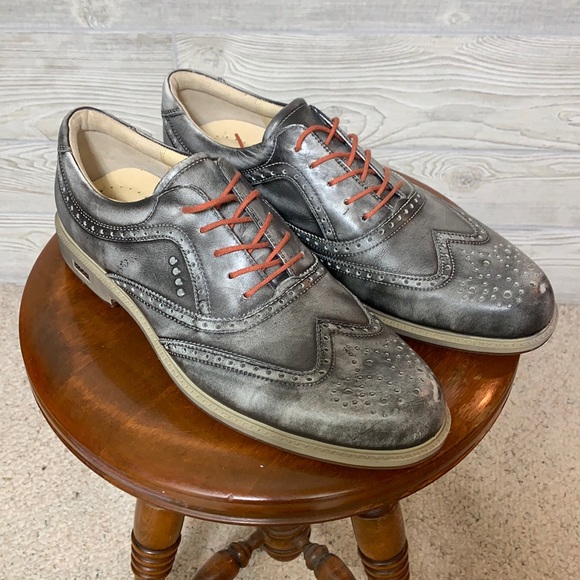 Ecco Shoes Ecco Golf Shoes Leather Gray Poshmark